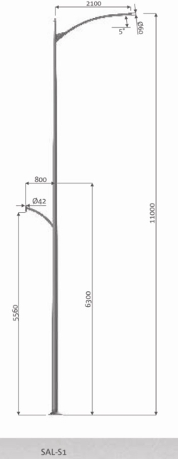 Lampadaire d'clairage urbain DECORATIF SAL S1wzm